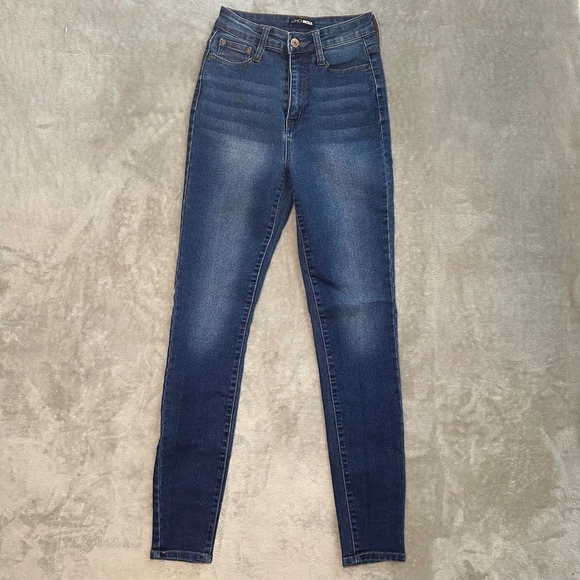Fashion Nova Denim - Fashion Nova Skinny Jeans Size 3 *22x29 High Rise Dark Wash Denim Casual Stretch